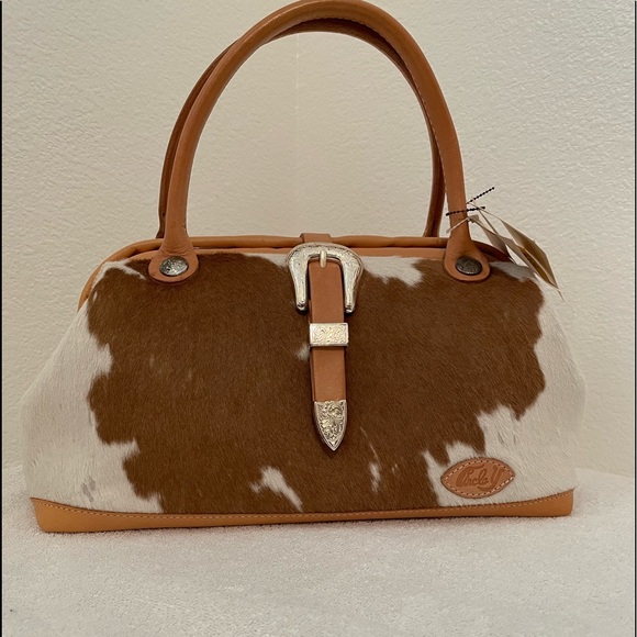 Beautiful Circle Y of Yoakum Cowhide Purse. Handmade. Vintage. NWT - Picture 5 of 12